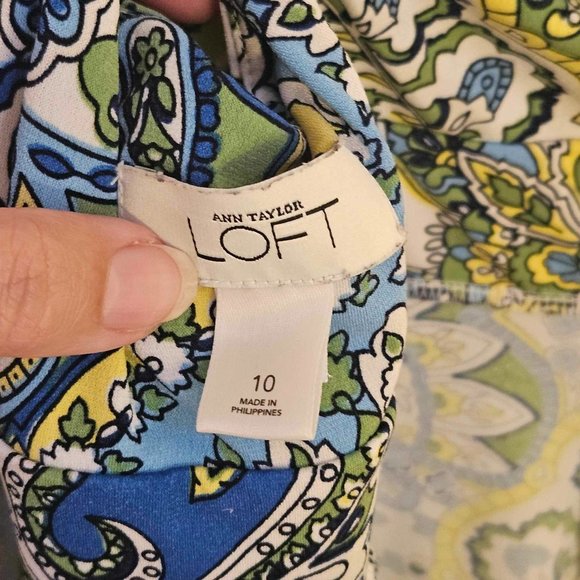 Ann Taylor Loft Paisley Maxi Dress Size 10 - Picture 4 of 10